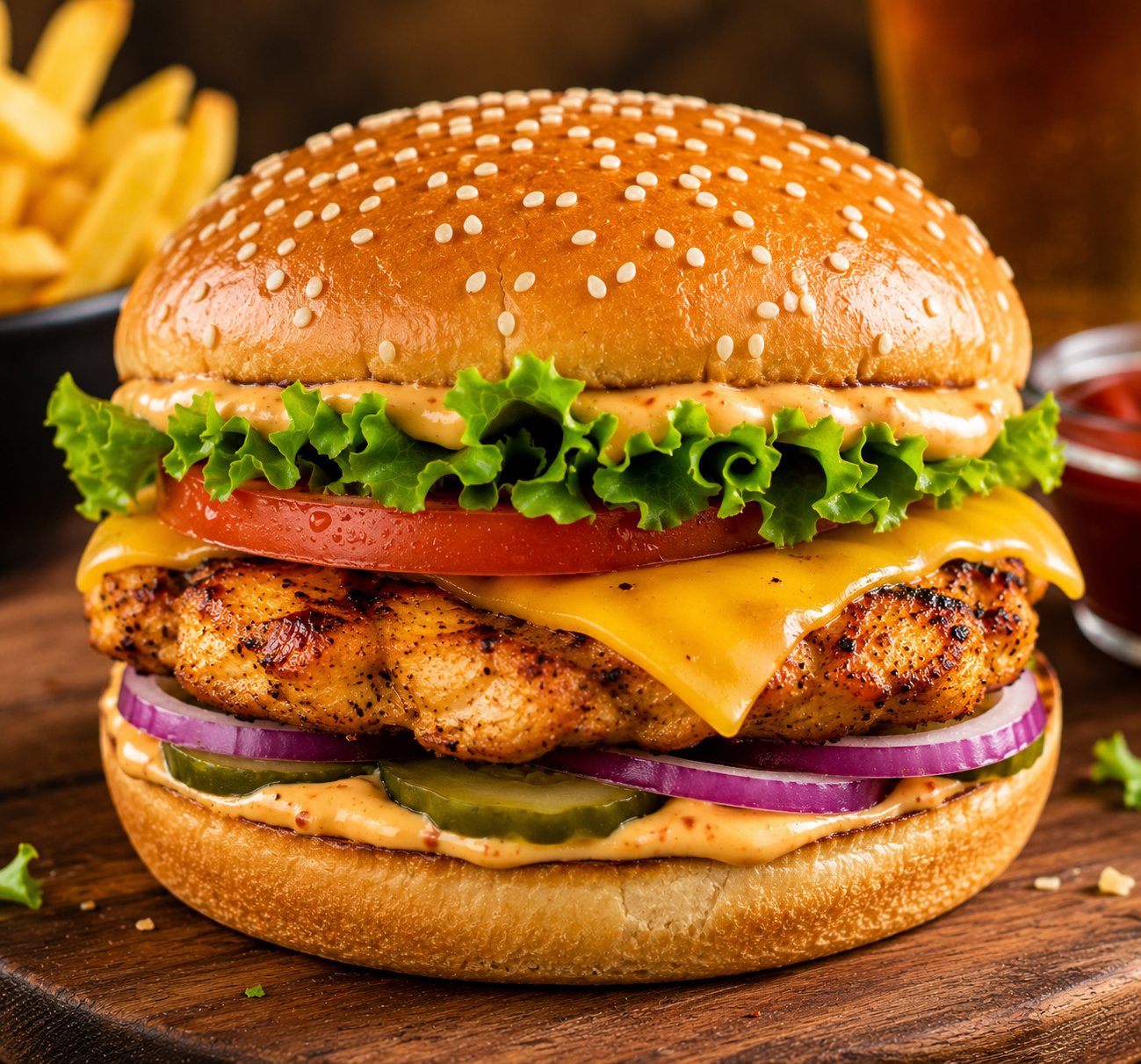 Chicken Cheese Burger